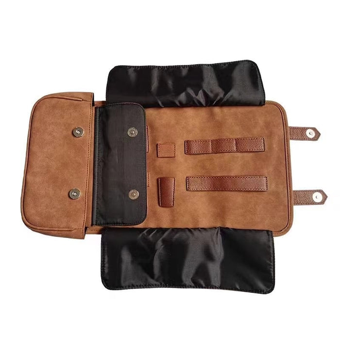 6 Scissor Leather roll up case