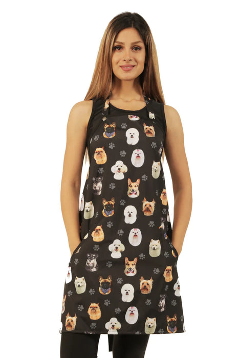 Dog Breeds Print Waterproof Dog Bathers Apron