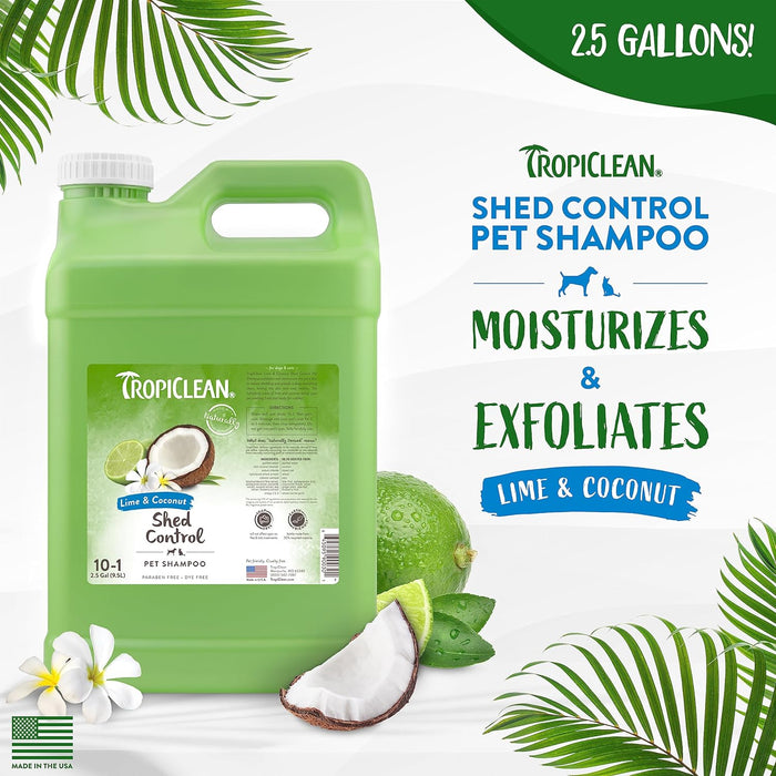 Lime & Coconut Shed Control Shampoo for Pets, 2.5 Gal