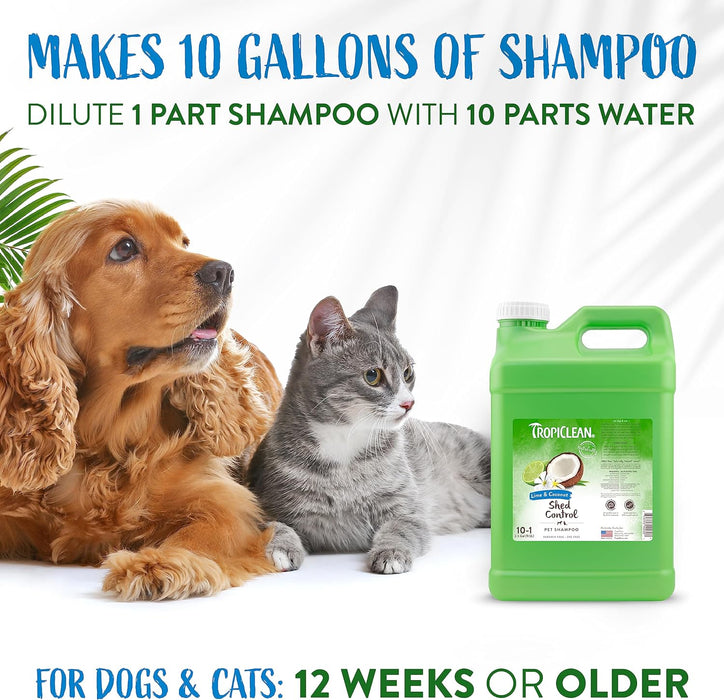 Lime & Coconut Shed Control Shampoo for Pets, 2.5 Gal