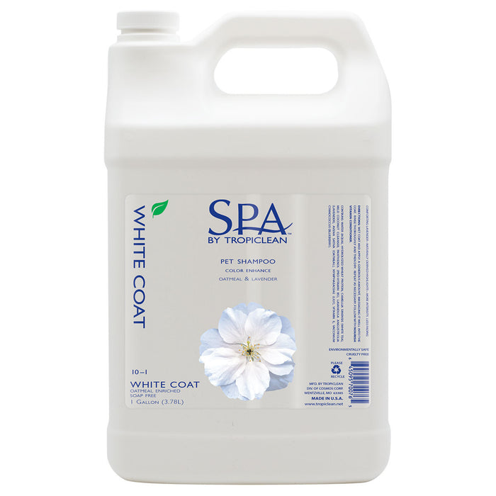 SPA by TropiClean Lavish White Coat Shampoo for Pets, 1 Gal
