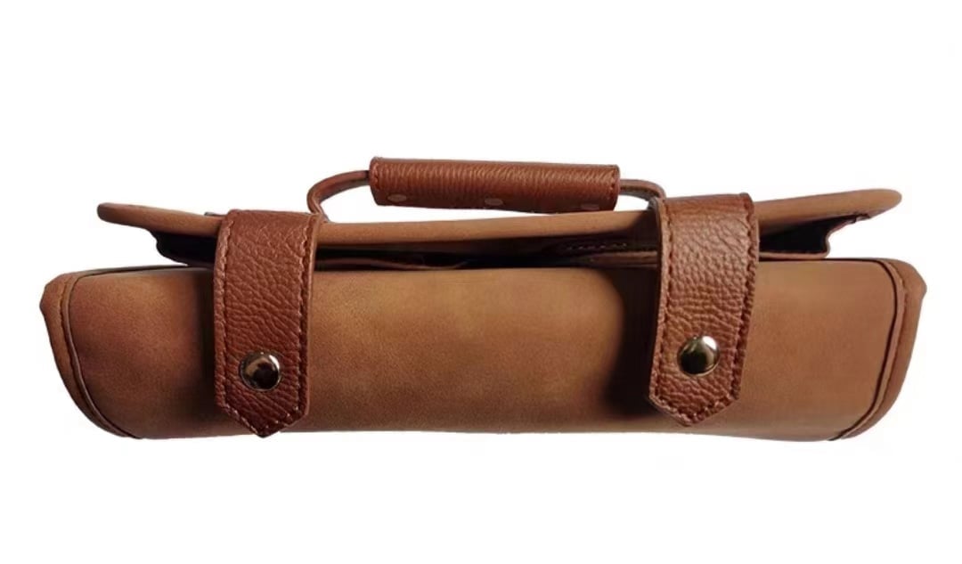 6 Scissor Leather roll up case